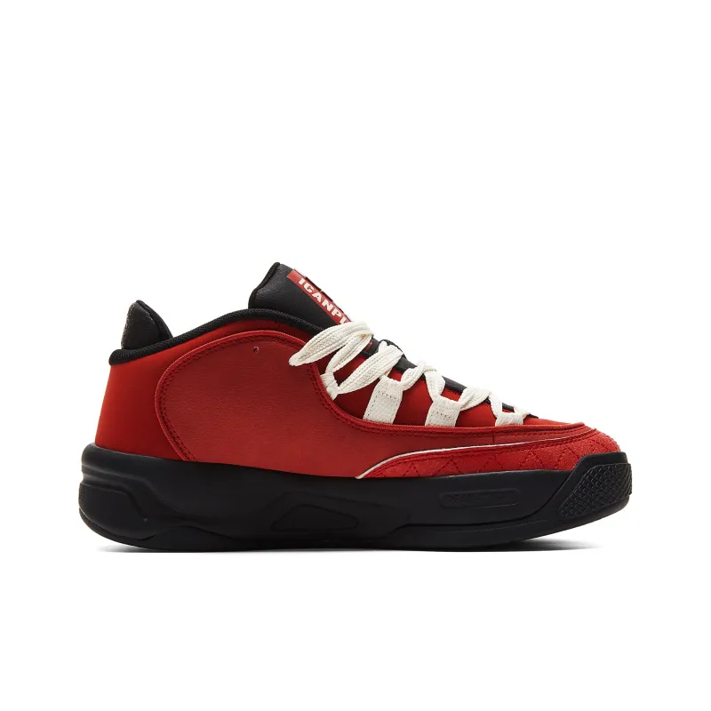 PEAK Taichi Shark Shoes Coverage Cushioning Wear Resistant Breathable Low Top Skateboard Shoes Men's Brick Red-1