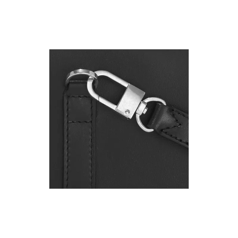 MONTBLANC Grain Cow Leather Clutch Mini Men's Black & Olive Green-6