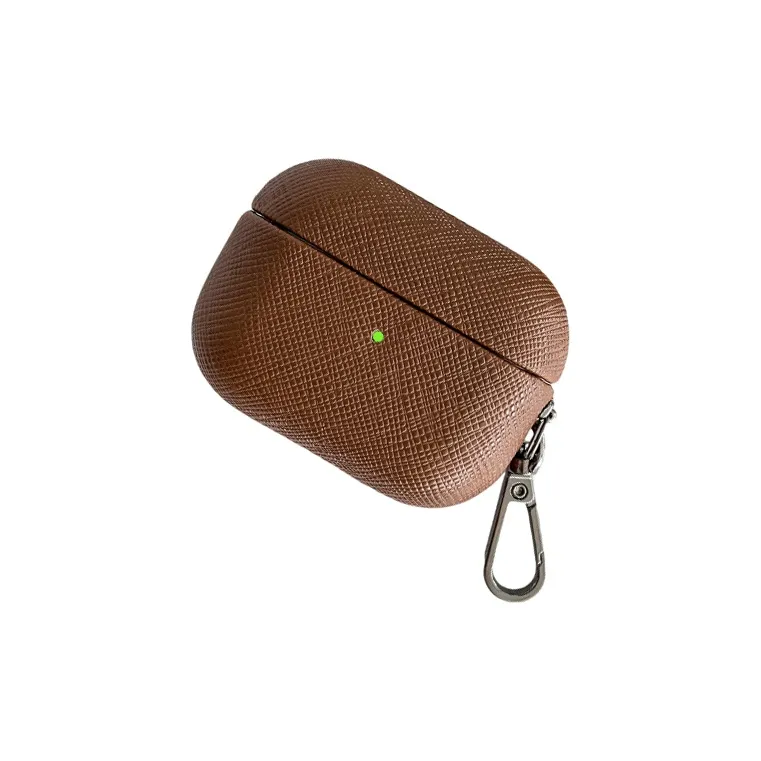 Compatibility AirPods 3/1/2/Pro 2 PC Niche Cross Leather Texture Minimalist Style Fully Enclosed Headphone Cases-73