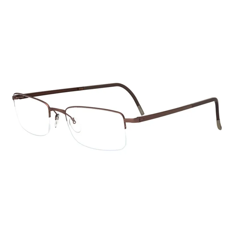 SILHOUETTE Titanium Rectangular Eyeglass Frames Men's Gold-3