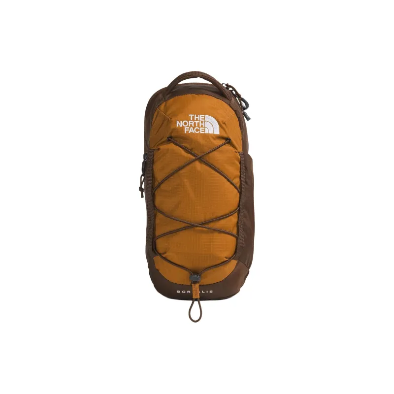 THE NORTH FACE Recycled Nylon Crossbody Bag Shoulder Bag Unisex Wooden Brown With Small Coffee Brown Accents-0