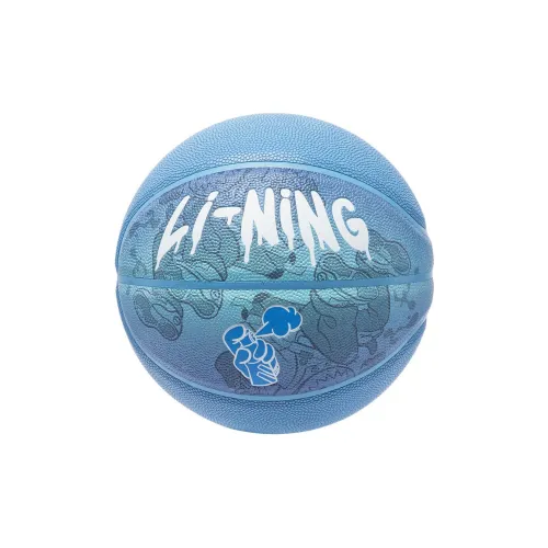LiNing Microfiber Leather Basketball Blue Size 6 Training Kids'