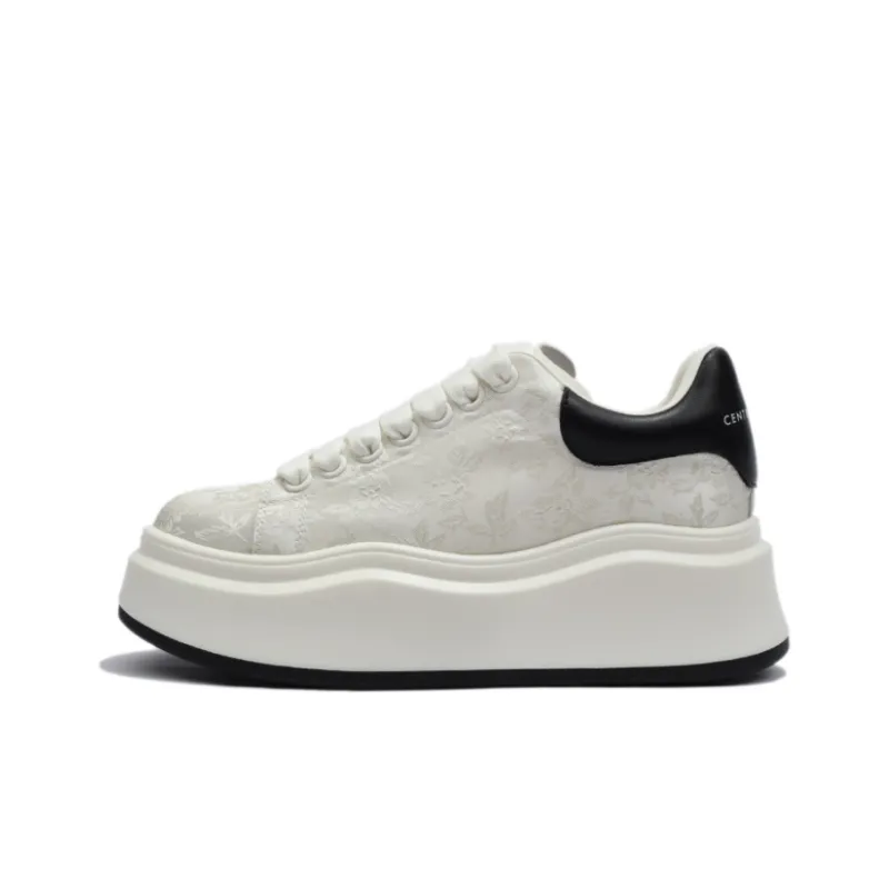 CENTRAL&KITTY Lightweight Height Increasing Mid-Top Casual Shoes Skateboard Shoes Women's-0