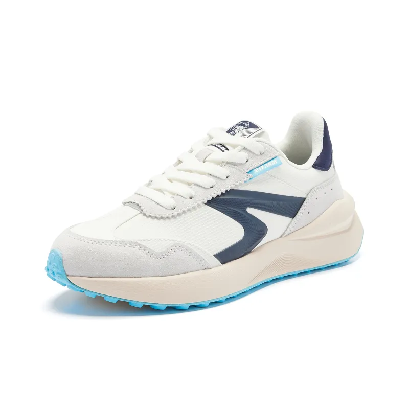 QIAODAN Strong Winds SE Casual Shoes Women's Low Top Ivory Nova Blue-2