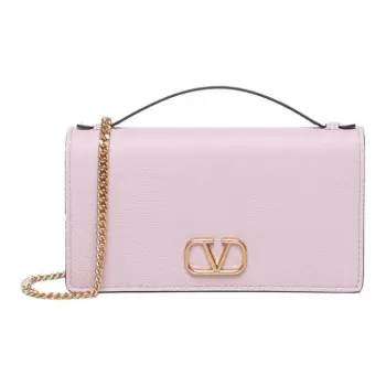 Valentino Calfskin Handbag, Shoulder Bag, Crossbody Bag Women's Light Pink