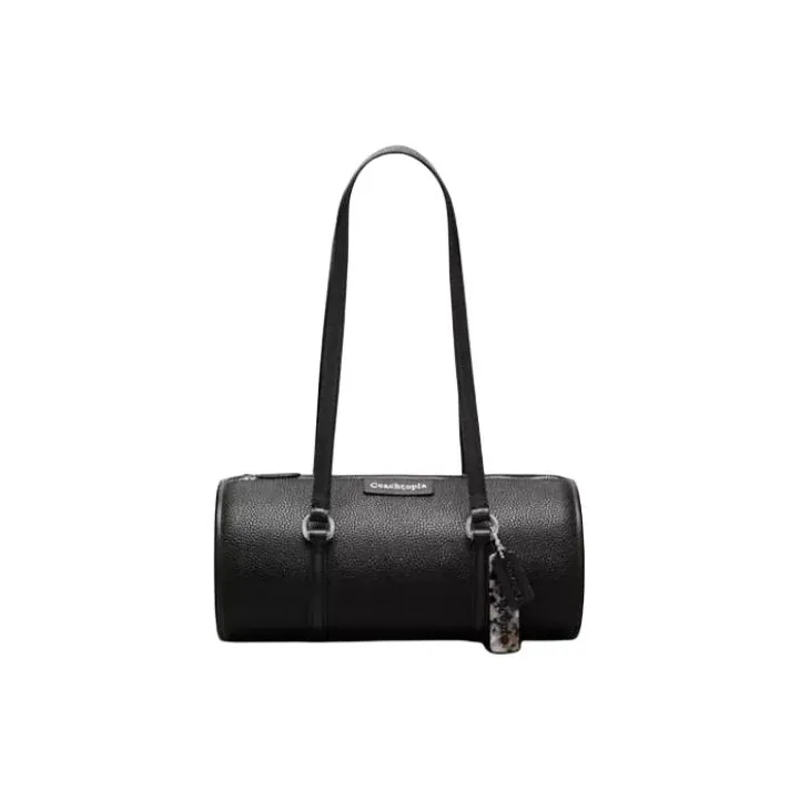 Coachtopia Pebble Leather Handbag, Shoulder Bag Women's Black-0