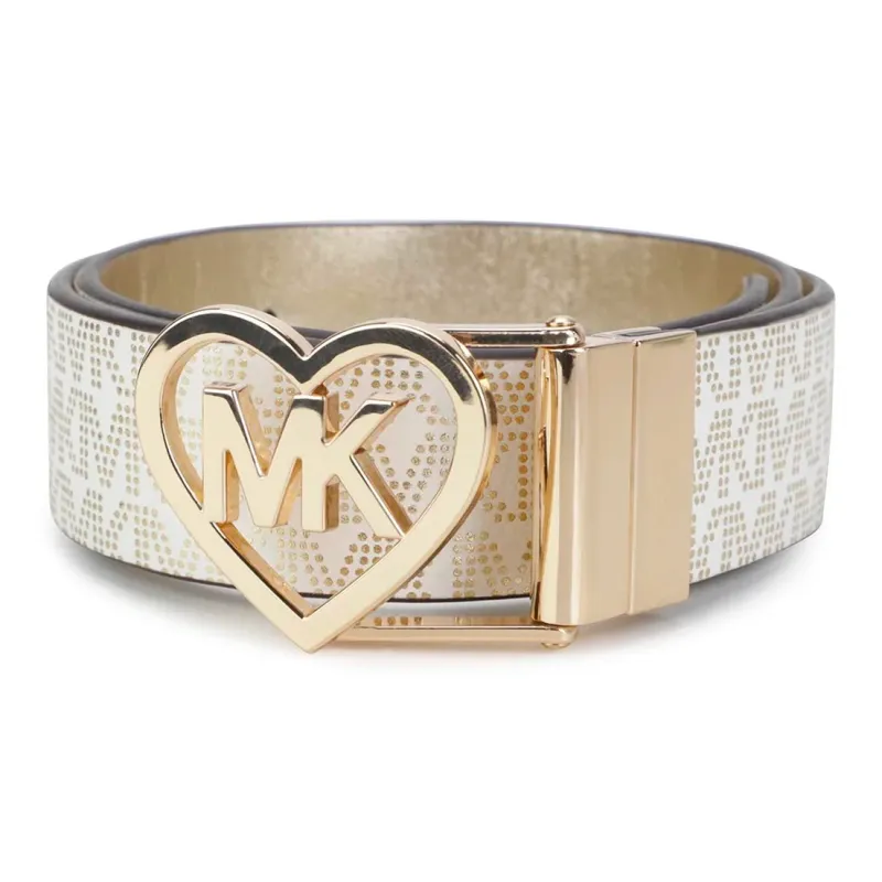 MICHAEL KORS Monogram Printed Logo Buckled Reversible Belt-2