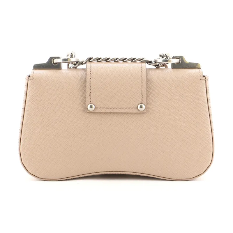 PRADA Sidonie Leather Crossbody Bag Shoulder Bag Women's Light Pink-2
