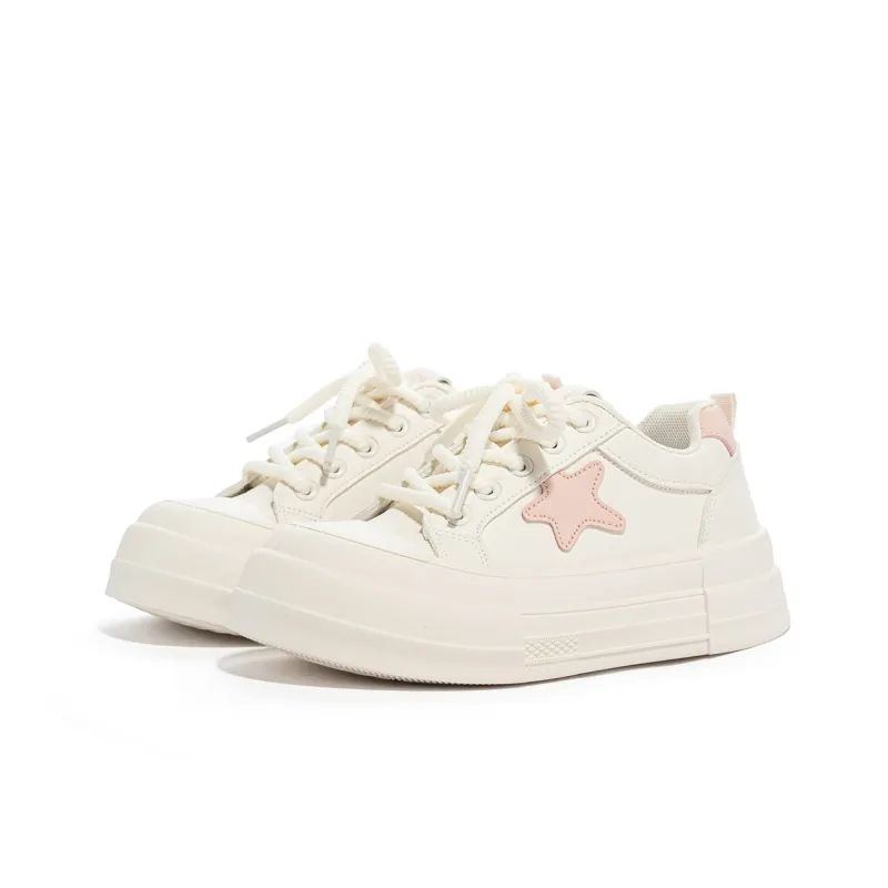 Humanism 1986 Skateboard Shoes Women's Low Top White Black/Pink White-11