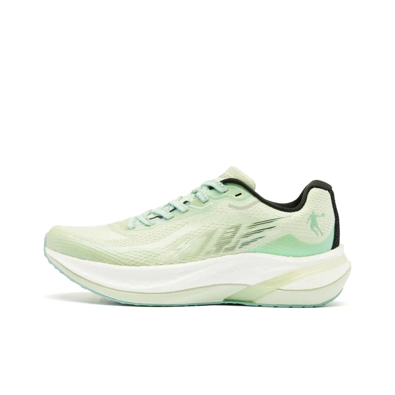 QIAODAN Running Shoes Men Low Top Celadon Light Gray Green-0
