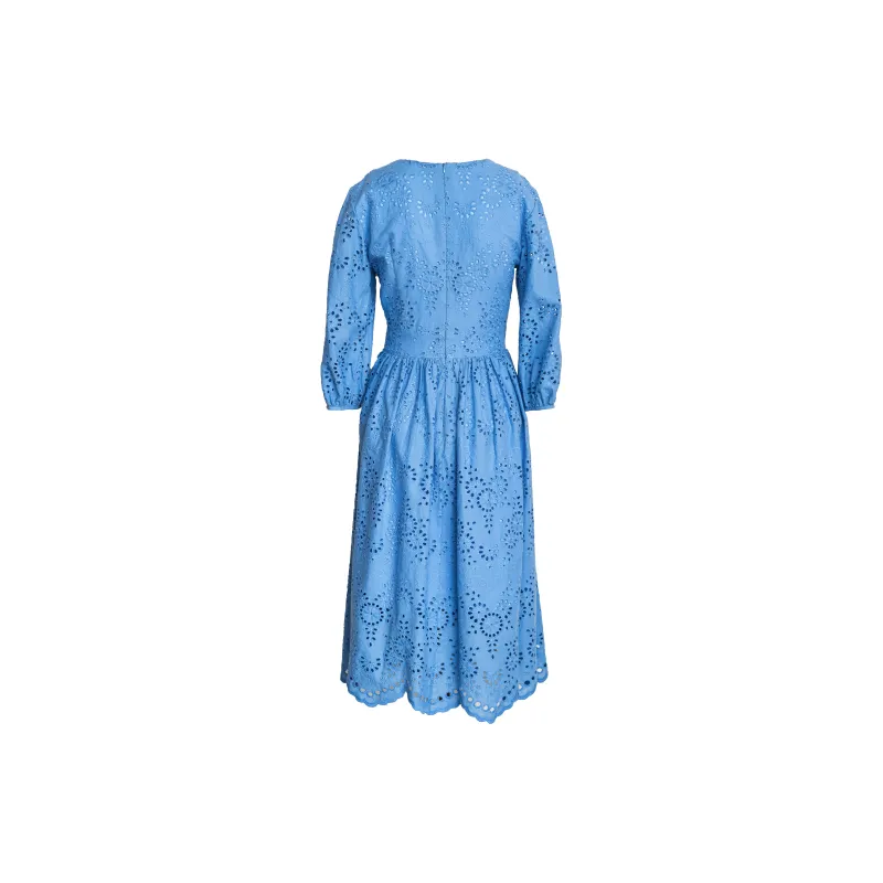 ROEYSHOUSE Long Sleeved Dress Women's Blue-1
