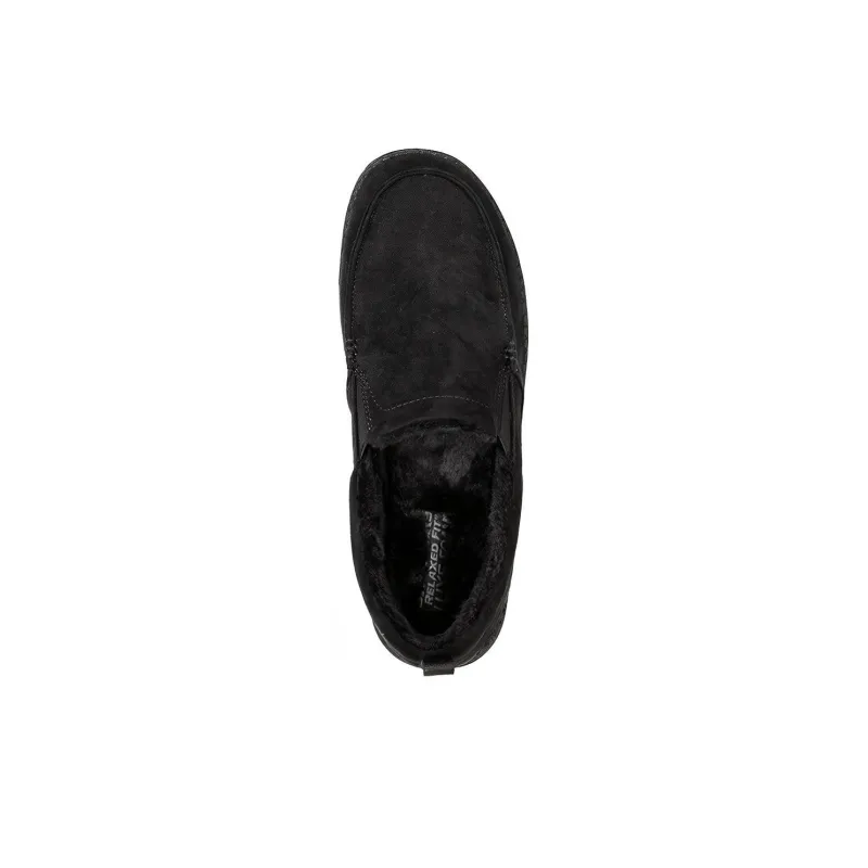 Skechers Relaxed Fit Melson Willmore Cushioning Anti Slip And Wear Resistant Low Top Casual Shoes Men's Black-3