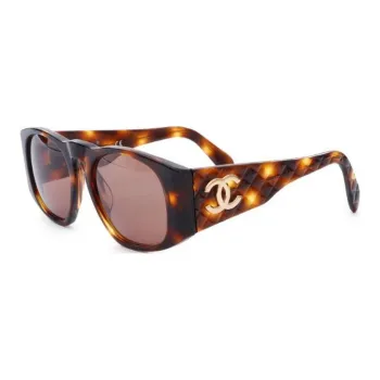 CHANEL Cc Logo Round framed Sunglasses
