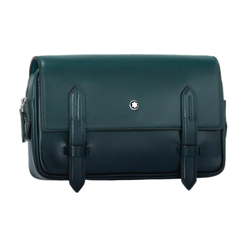 MONTBLANC Meisterstuck Full Grain Cow Leather Messenger Bag, Shoulder Bag, Crossbody Bag Men's British Green-1