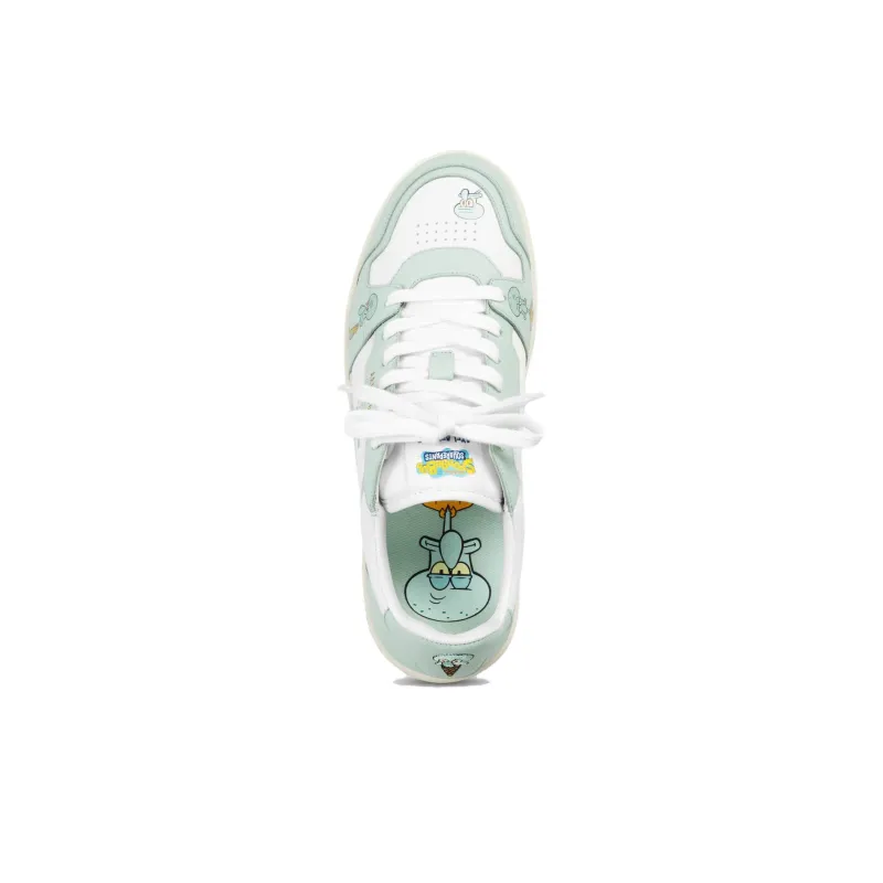 Squidward x Axel Arigato Dice Lo Low-Top Skateboard Shoes Women's White Green-2