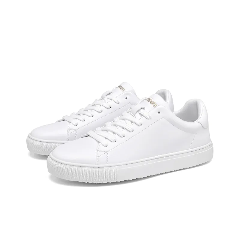 Cabbeen Lightweight And Breathable Low Top Trendy Casual Skateboard Shoes Men's White-10