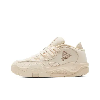 PEAK Taichi Shark Shoes Cushioning Coverage Wear Resistant Breathable Low Top Skateboard Shoes Men's Light Khaki
