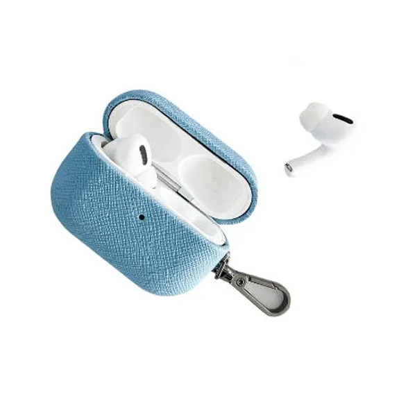 Compatibility AirPods 3/1/2/Pro 2 PC Niche Cross Leather Texture Minimalist Style Fully Enclosed Headphone Cases-26