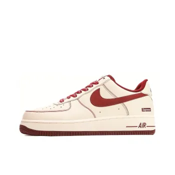 Nike X Supreme Air Force 1 Low 'White Red' Women's
