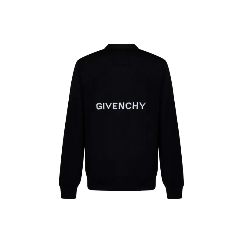 Givenchy Logo Intarsia Knit Cardigan-1