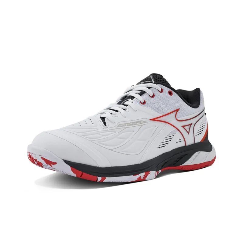 Mizuno Wave Fang 2 Wide 'White Radiant Red Ebony'-2