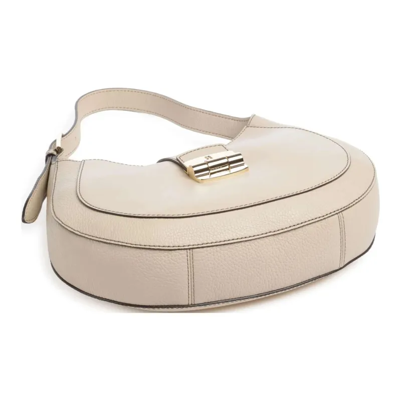 Furla Club 2 Grained Leather Hobo Bag Handbag Shoulder Bag Women's Light Umber-2