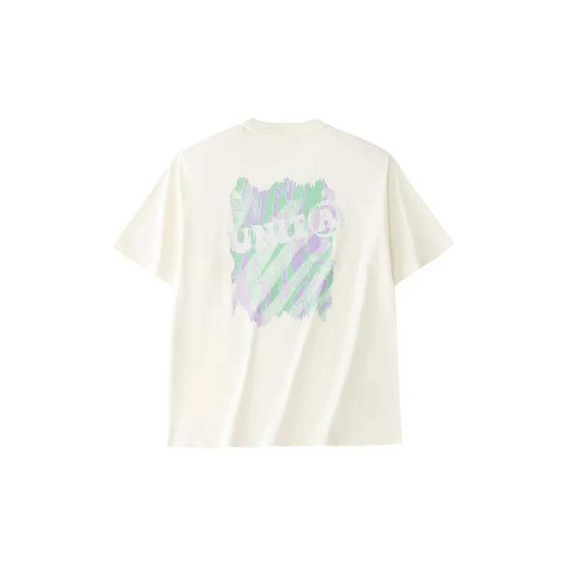 Anta Life Collection Drop Shoulder Sleeve T Shirt Women's Tidal Cloud White-1