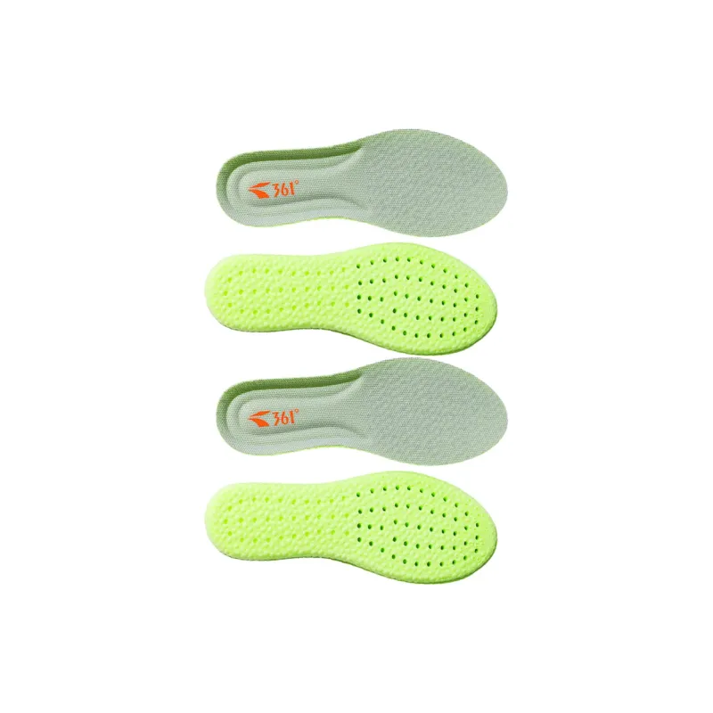 361° Antibacterial Knitted Fabric PU Insoles Kids' Gray/Light Green-2
