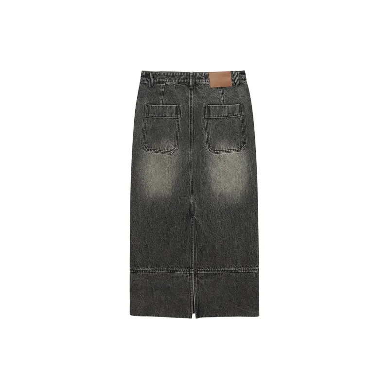 NANS STUDIO Denim Long Skirt Women's-3