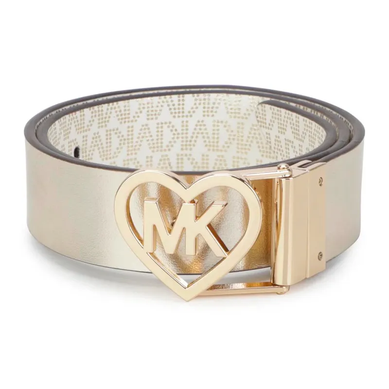 MICHAEL KORS Monogram Printed Logo Buckled Reversible Belt-1