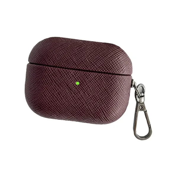 Compatibility AirPods 3/1/2/Pro 2 PC Niche Cross Leather Texture Minimalist Style Fully Enclosed Headphone Cases-194
