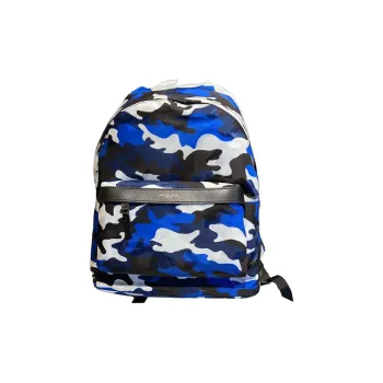 MICHAEL KORS PVC Polyvinyl Chloride Backpack Unisex Camouflage Blue
