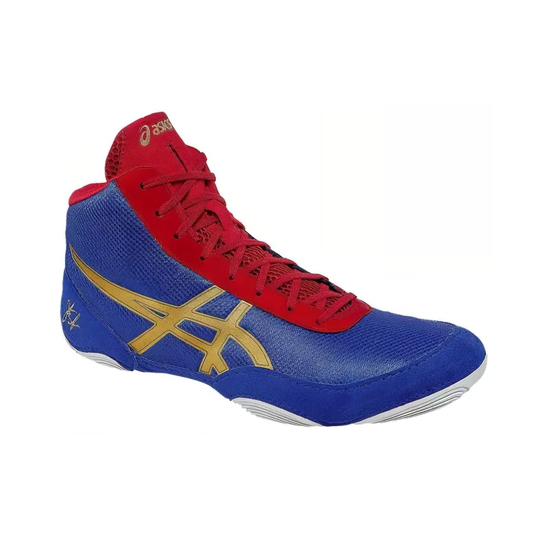 Asics JB ELITE V2.0 Abrasion Resistant Mid Top Training Shoes Men's Blue Red-3