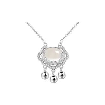 Otoshi Chalcedony Chalcedony Jade Necklaces Women's