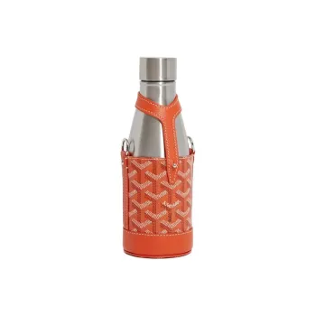GOYARD YONNE Canvas With Leather Water Bottle Bag Shoulder Bag Crossbody Bag Small Size Unisex Orange