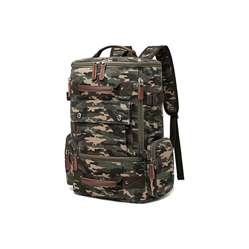 CMLZIUA Canvas Backpack Regular Unisex Coffee/Blue/Black/Khaki/Gray/Green Camouflage/Yellow Camouflage/Army Green-17