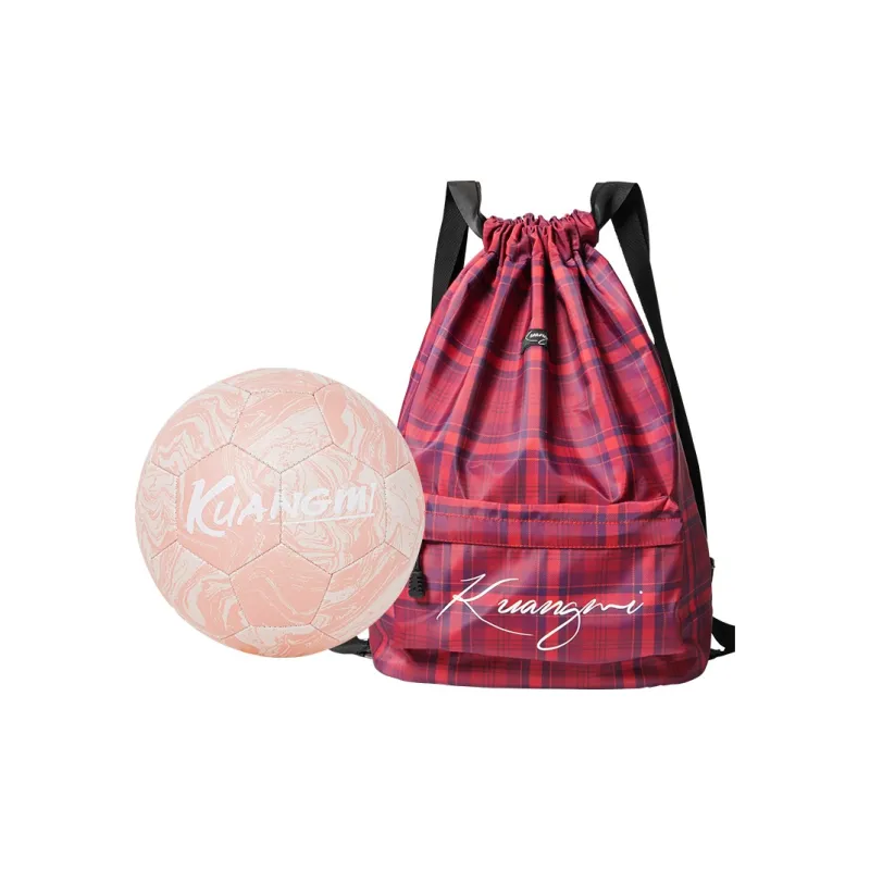 Kuangmi Size 5 Ball Soccer PU Machine Stitched Soccer Ball Unisex Pink-20