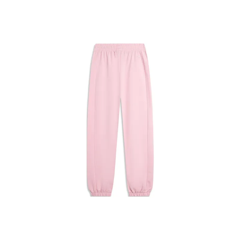 LiNing Sports Life Collection Knitted Sweatpants Women's Sheer Pink B Regular-1
