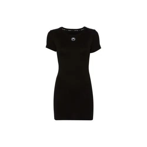 Marine Serre Short-Sleeved Dresses Women's Black