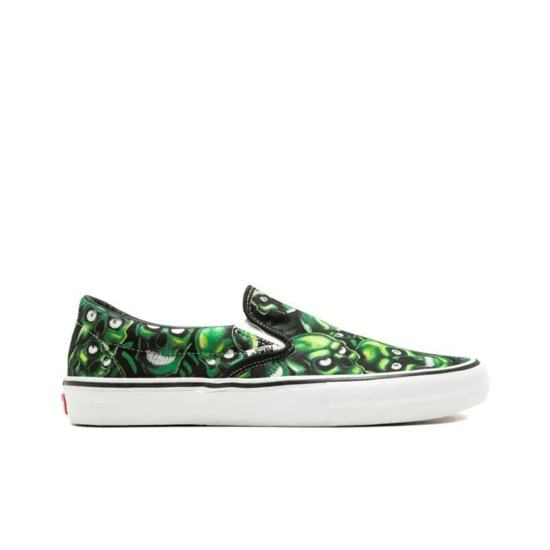 Vans Slip On Supreme Skull Pile Green-1