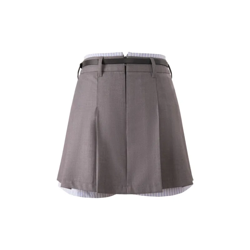 UNIFREE Casual Short Skirts Women's Gray-1