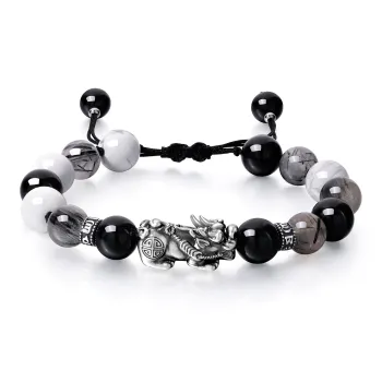 MURSTER Obsidian Jade Bracelets Men's