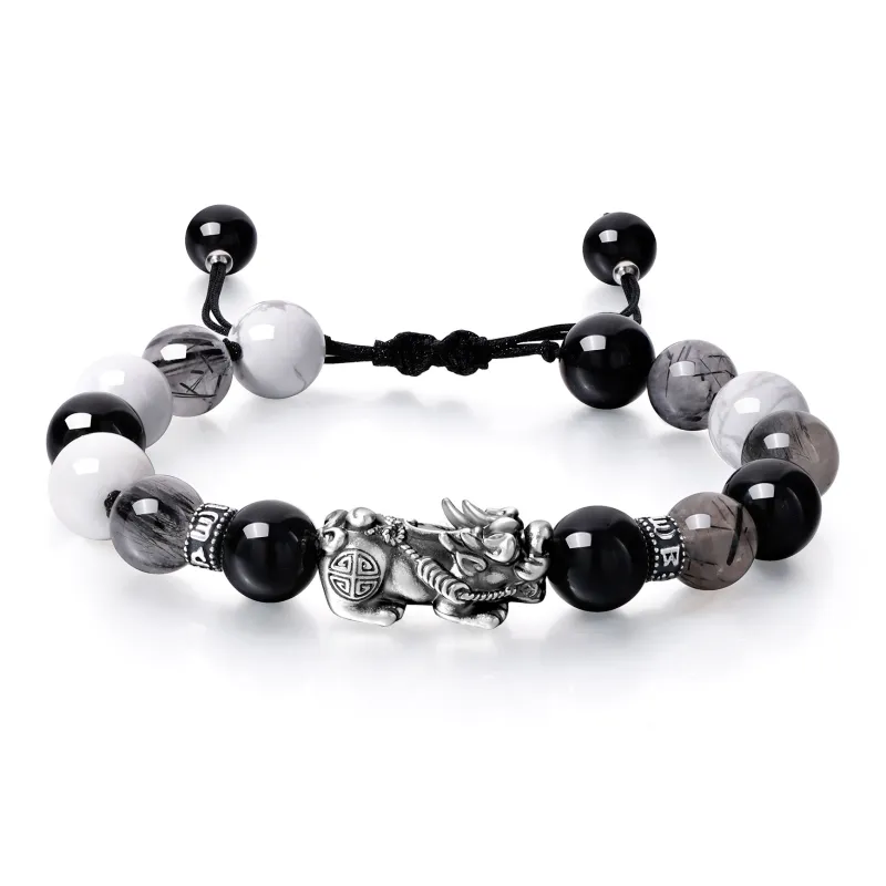 MURSTER Obsidian Jade Bracelets Men's-0