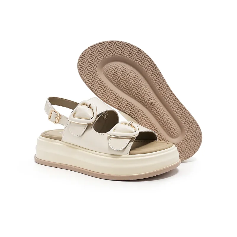 EBLAN Beach Sandals Women's Silver-3