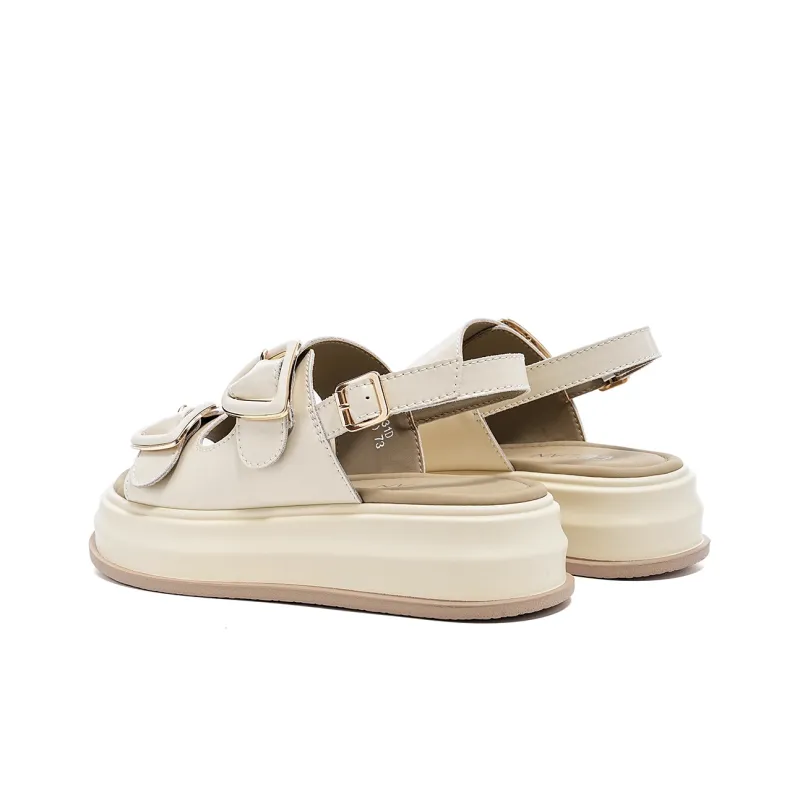EBLAN Beach Sandals Women's Silver-2