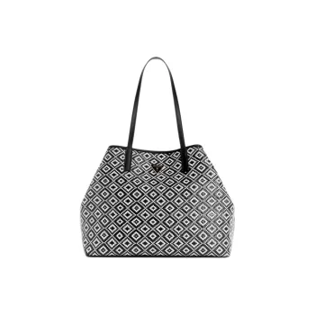 GUESS Artificial Leather Tote Bag Shopping Bag Shoulder Bag Handbag Women's Black