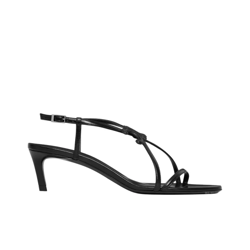 CELINE Cuir Triomphe Fashion Sandal 5cm Women's Black-1