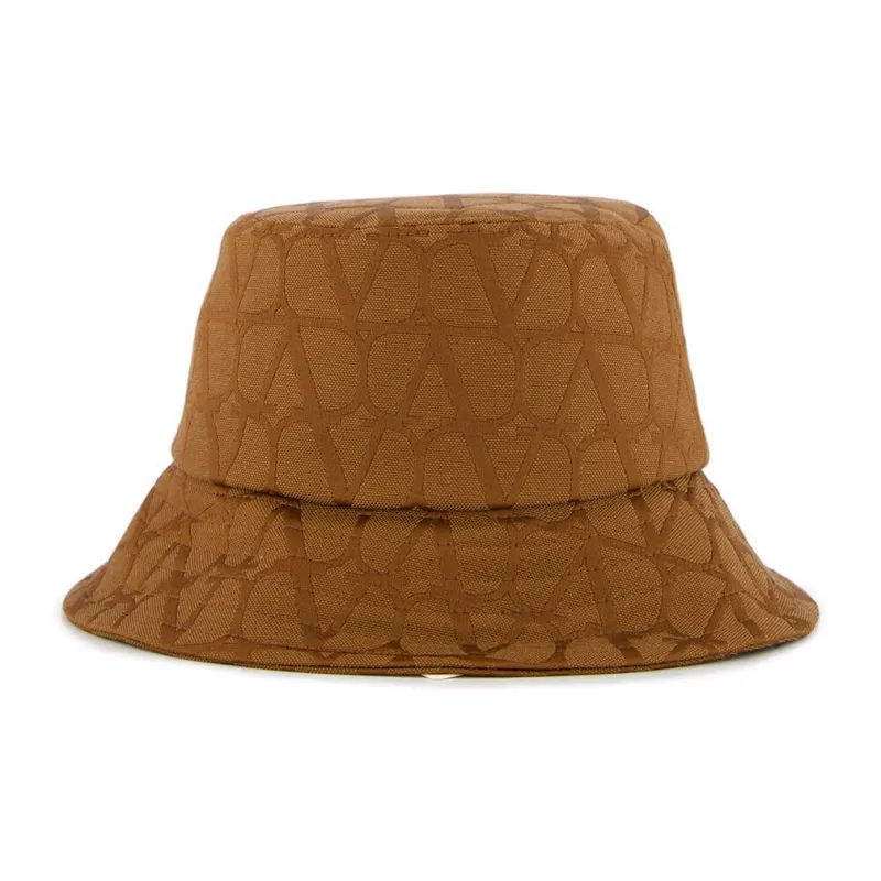 Valentino Cotton Bucket Hats Women's Brown-0