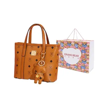 ERANGBEAR PVC Tote Bag Shopping Bag One Shoulder Handbag Crossbody Bag Women's Multicolor