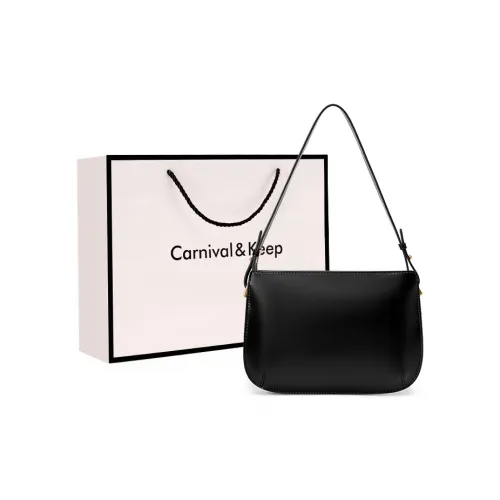 Carnival Keep Cow Leather Shoulder Bag Crossbody Bag Shoulder Bag Women's Black/Burgundy